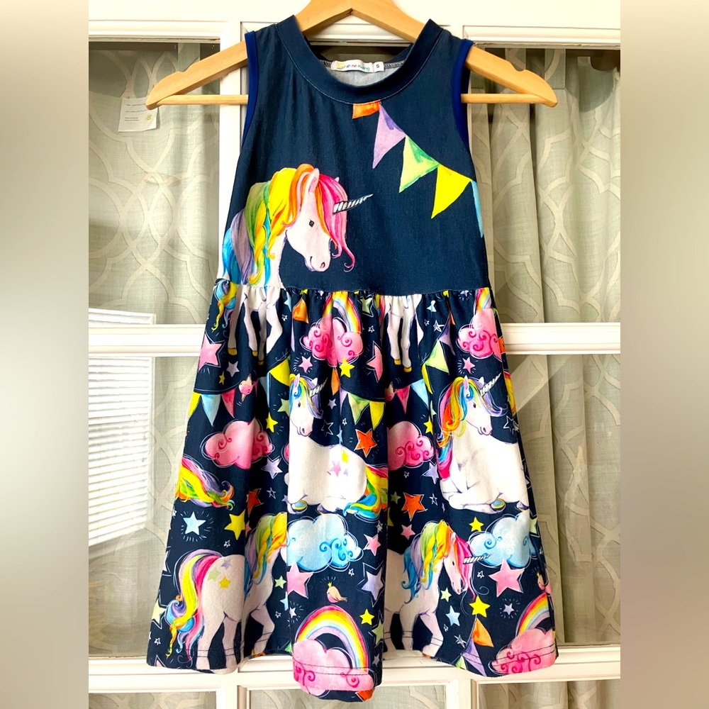 Sunshine Swing size 5 years Colorful Unicorn Kids Dress